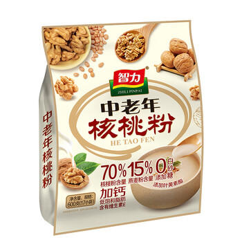 智力中老年核桃粉600g未添加白砂糖独立包装五谷早代粉餐 /水饮冲调 /冲饮谷物 /五谷粉粉 商品图3