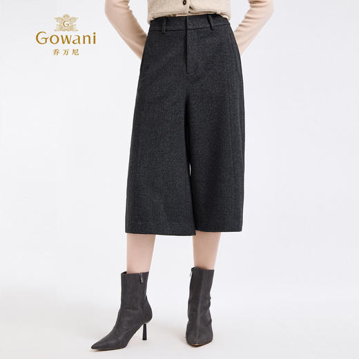 乔万尼新品挺括气质老钱风利落感百搭七分裤ED4F711 商品图1