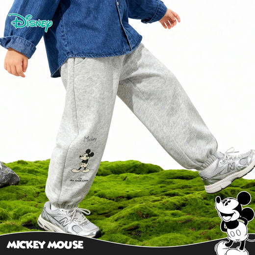 迪士尼（Disney）男童裤子春秋新款儿童时髦运动长裤小童户外休闲耐磨卫裤ZD1FK024 商品图6