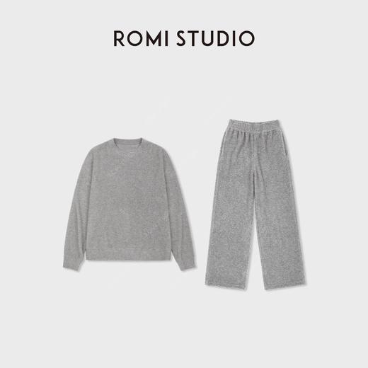 ROMI STUDIO“毛织套装"羊毛天丝混纺隐藏抽绳长裤/上衣RWDSX62305 商品图0