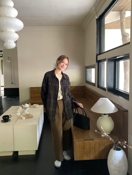 遮肉版型又好的复古格子衬衫！ 商品图1