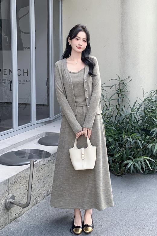 HAYES 法式气质针织优雅半裙三件套装 22102 商品图0