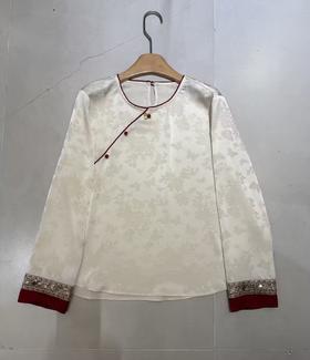 【门店同款】ENJOY春季“画中行”漫月白茶中式上衣 169443940