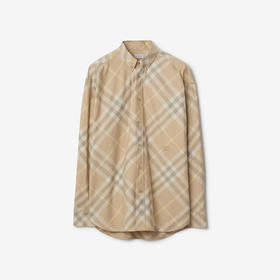 BURBERRY 巴宝莉 男士马术骑士刺绣徽标格纹棉质长袖衬衫 格子 8082194 B8686