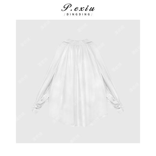 100%棉韩系空气感挺括半开领长袖衬衫 SH1191 商品图2