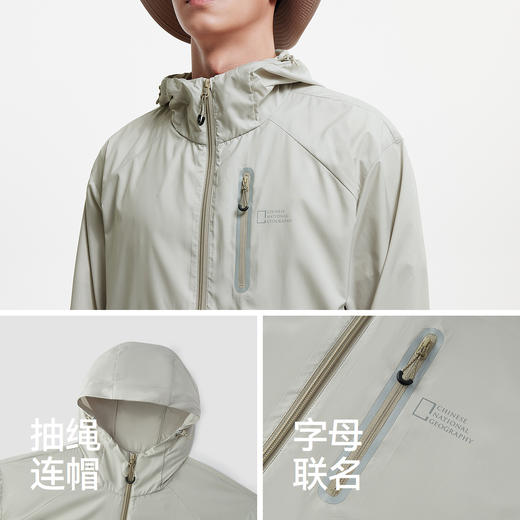【爆品主推】森马中国国家地理系列夹克男夏季拼接印花连帽外套户外机能防晒服 商品图3