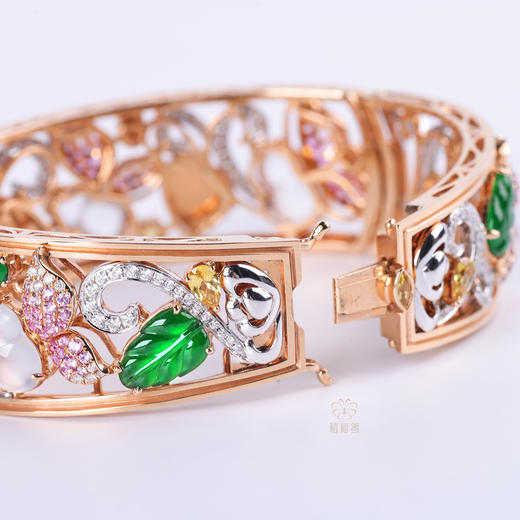 【福满园】绿翠叶白翡葫芦手环-SZ12203020 商品图4