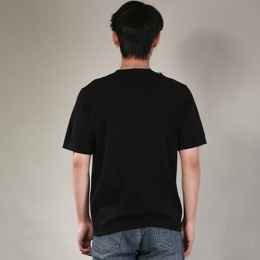 DRONKOO 2026 圆领领口下摆里边撞色净版修身短袖薄毛衣 商品图4