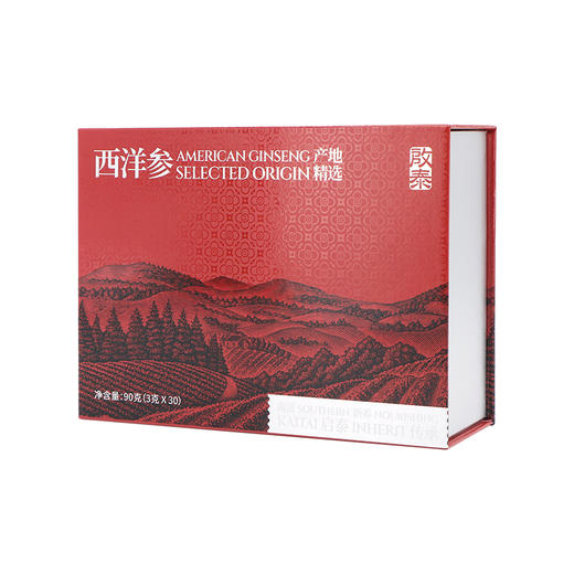 启泰西洋参礼盒 独立包装西洋参原枝营养品高端礼品参泡水人参片袋装3g×30袋/盒 商品图2