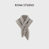 ROMI STUDIO丹麦进口水貂桑蚕丝密实毛针皮草三角围巾RWCWPG7452 商品缩略图0