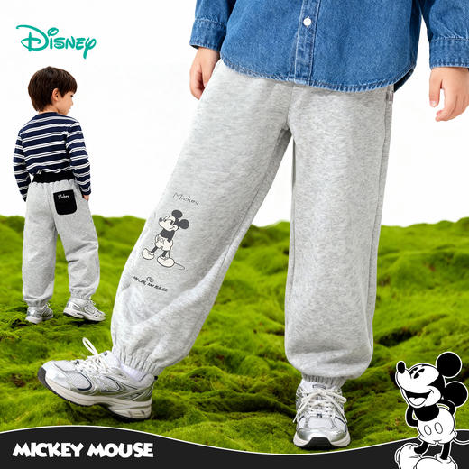 迪士尼（Disney）男童裤子春秋新款儿童时髦运动长裤小童户外休闲耐磨卫裤ZD1FK024 商品图5