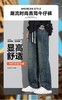 马克华菲美式复古直筒松紧腰牛仔裤 商品缩略图4