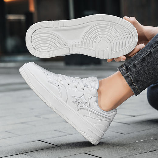 满199享中筒袜【奥莱线下同款】Sobey速波 超轻超纤皮质板鞋【云端脚感 经典百搭】 商品图12