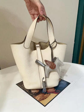 爱马仕 菜篮子18 奶昔白 togo皮
