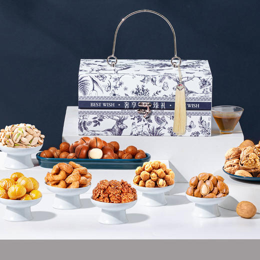 「轻奢设计！高颜值」坚果大礼包礼盒装坚果休闲零食过年送人走亲戚干果类年货 商品图2