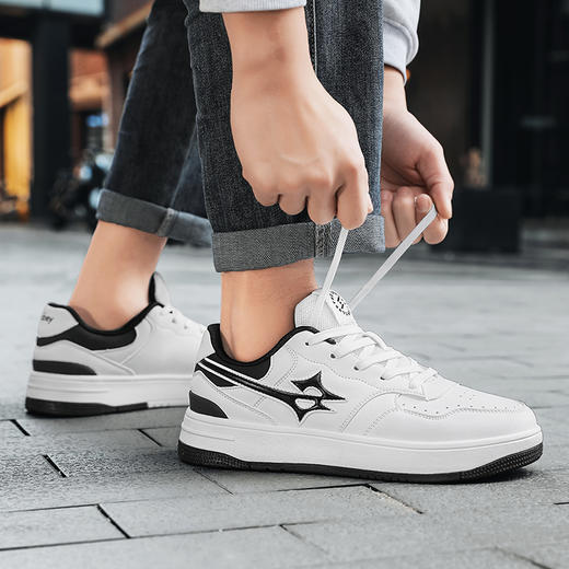 满199享中筒袜【奥莱线下同款】Sobey速波 超轻超纤皮质板鞋【云端脚感 经典百搭】 商品图4