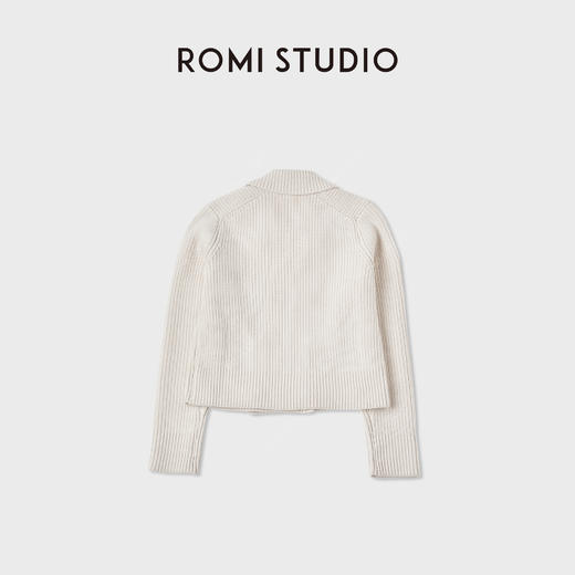 ROMI STUDIO“复古优雅”精梳棉元宝织立体廓形毛织外套 RWCSWG3043 商品图2