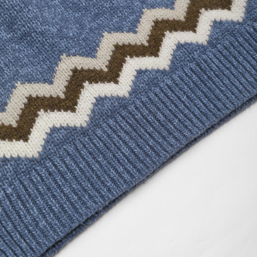 ROMI STUDIO复古费尔岛灰蓝羊毛衣松弛羊毛针织毛衫RWCWSG7320 商品图5