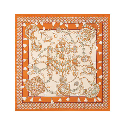 万事利双面印花大方巾-华璎珞彩 商品图6