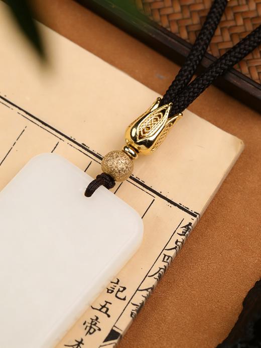 和田玉无事牌吊坠 男女同款平安玉佩 2026 马年转运挂坠 商品图2