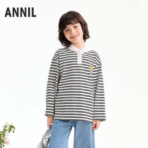 【实体店同款】女童长袖针织衫春季新款安奈儿童装AG611113 商品图0