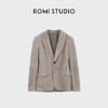 ROMI STUDIO“棕标系列”非洲混种小羊皮平驳领皮西装 RWCWWG6925 商品缩略图0