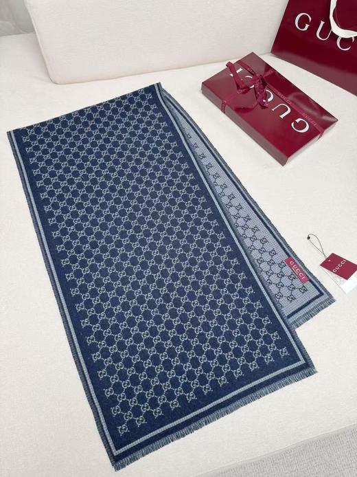 YP72-古驰新GG羊毛双面围巾 流苏滚边（DSX*MM） 商品图2