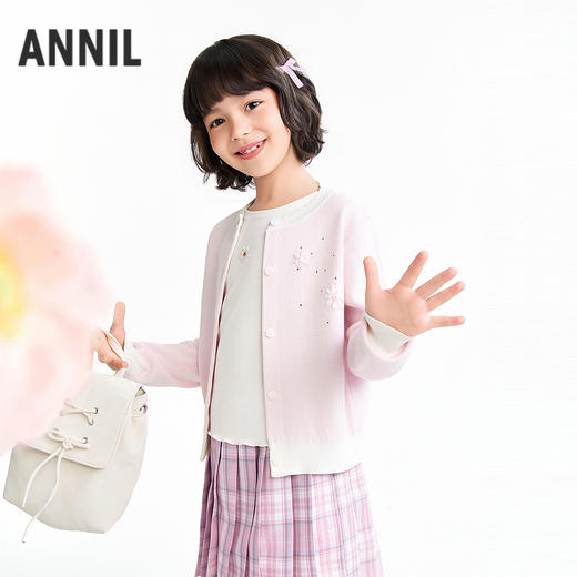 【实体店同款】女童针织开衫春季新款安奈儿童装AG614046 商品图1