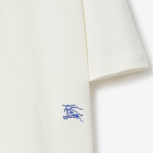 BURBERRY 巴宝莉 男士马术骑士刺绣徽标棉质短袖 Polo 衫 白色 8083329 B7264 商品图2