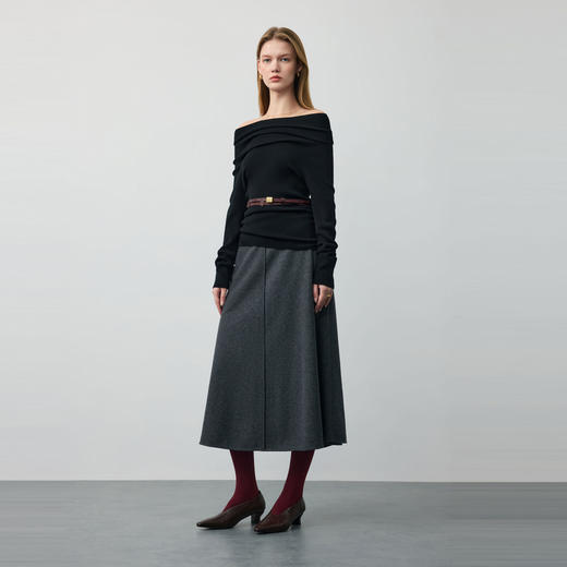 PRICH女装 一字肩针织衫PRKWG1C01M 商品图1