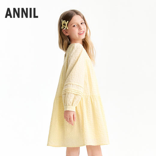 【实体店同款】女童长袖梭织连衣裙春季新款安奈儿童装AG613052 商品图2