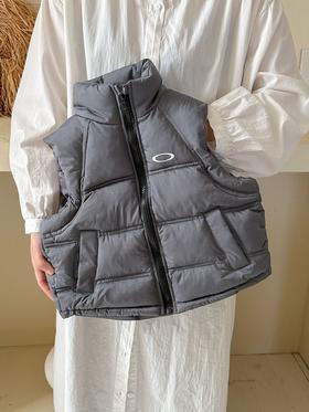 儿童小O经典色系棉马甲亲子潮流坎肩时尚外搭中大童立领100-170cm