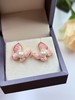 【直播大场福利】新品 天然淡水珍珠耳钉 粉色蝴蝶 925银针 商品缩略图0