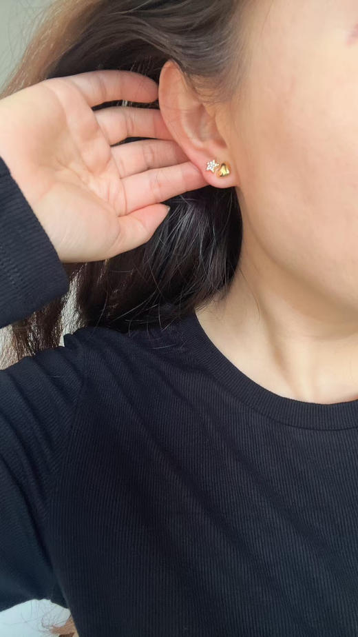 【周末秒杀 直接调价 下单即可】TB 星月 组合5件套装 新款耳钉 纯铜镀18K金 商品图11