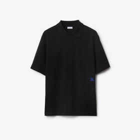 BURBERRY 巴宝莉 男士马术骑士刺绣徽标棉质短袖 Polo 衫 黑色 8083600 A1189