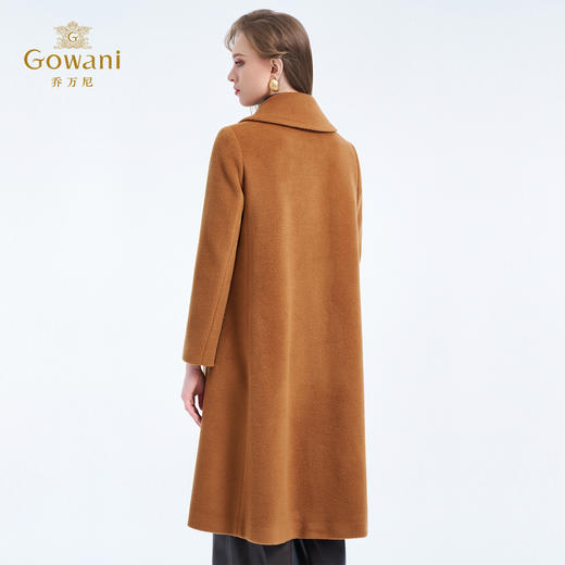 乔万尼冬新品100%羊毛鎏金A摆大气质感羊毛大衣ED4A769 商品图4