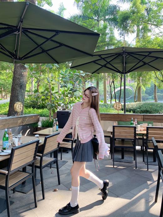 <曾小咸推荐>现货秒杀 ！微信超特价！假两件条纹毛织开衫 日常199.99 立减110 秒杀89.99！！ 商品图5