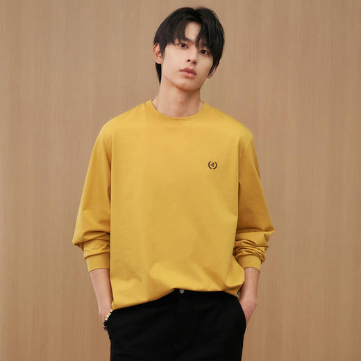 gxgjeans男装多色打底衫刺绣圆领套头长袖T恤男 秋季热卖JFD13400061 商品图4