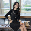 奢姿大码女装2025冬季胖妹妹时尚粗花呢方领吊带裙气质通勤长裙9953870272A 商品缩略图2