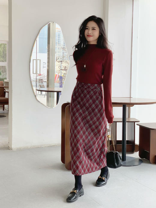 【百图lulu定制】【红曜石T恤】【赠来财吊坠】高弹 舒适 小立领 长袖T恤 商品图8