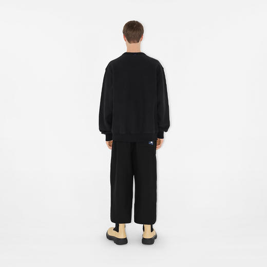 BURBERRY 巴宝莉 男士马术骑士徽标贴花棉质卫衣 黑色 8082093 A1189 商品图5