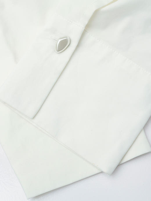 设计感飘带白色衬衫 2026 春夏装新品 宽松垂感防晒通勤衬衣 商品图4