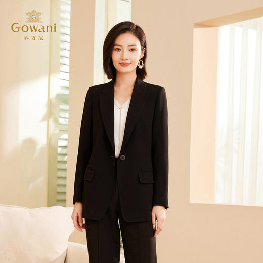 乔万尼时尚通勤轻职场一粒扣正肩收腰显瘦西装外套ET3B712501 商品图2