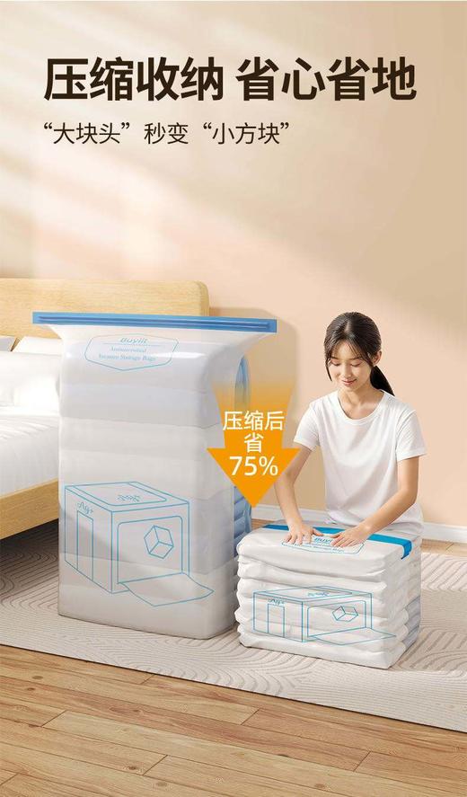 🧺 换季收纳太头疼？这个😎【银离子抗菌真空压缩袋】真的救大命！ ❤️姐妹们！每次换季收拾衣服都想原地爆炸💥 衣柜塞得满满当当不说 商品图2