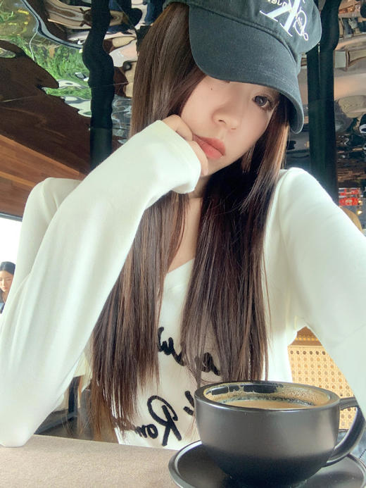 <曾小咸推荐>现货秒杀 ！微信超特价！纯欲风英文V领长袖T恤 日常129.99 立减60 秒杀69.99！！西装裤 秒杀89.99！！ 商品图5