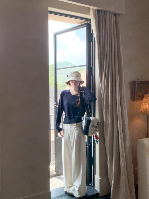 <曾小咸推荐>现货秒杀 ！微信超特价！3色韩系Polo领针织衫 日常139.99 立减70 秒杀69.99！！褶皱蕾丝边阔腿西装裤 秒杀89.99！！ 商品图12