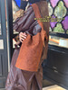 限量供应薯莨手工染斜挎大容量国风桶包！松弛闲适，时髦古朴，中式韵味十足，棉麻自然肌理细腻清晰，近看满满手工温度，越背越软，自带故事感 商品缩略图1