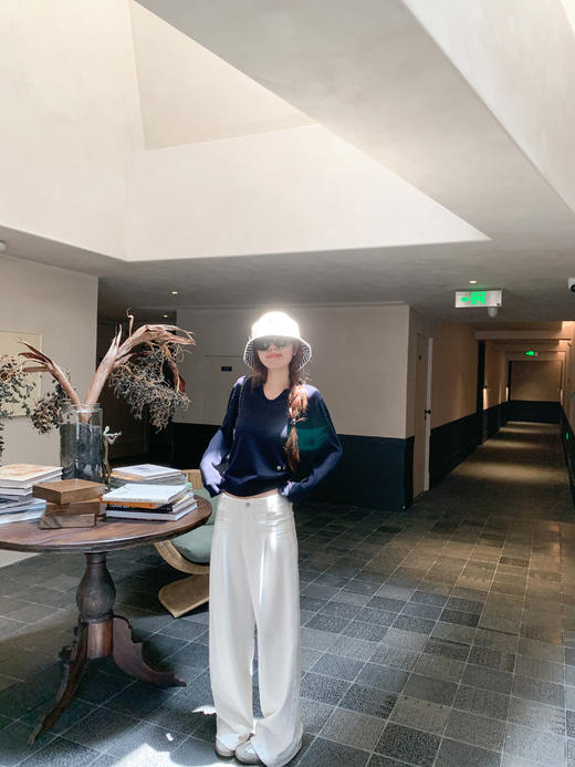 <曾小咸推荐>现货秒杀 ！微信超特价！3色韩系Polo领针织衫 日常139.99 立减70 秒杀69.99！！褶皱蕾丝边阔腿西装裤 秒杀89.99！！ 商品图13