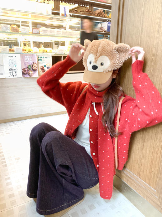 <曾小咸推荐>现货秒杀 ！微信超特价！韩系波点毛衣开衫（送围巾） 日常209.99 立减120 秒杀89.99！！ 商品图8