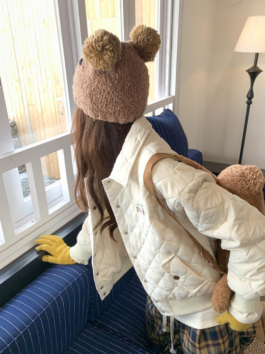 <曾小咸推荐>现货秒杀 ！微信超特价！字母刺绣翻领菱格短外套 日常289.99 立减140 秒杀149.99！！ 商品图5